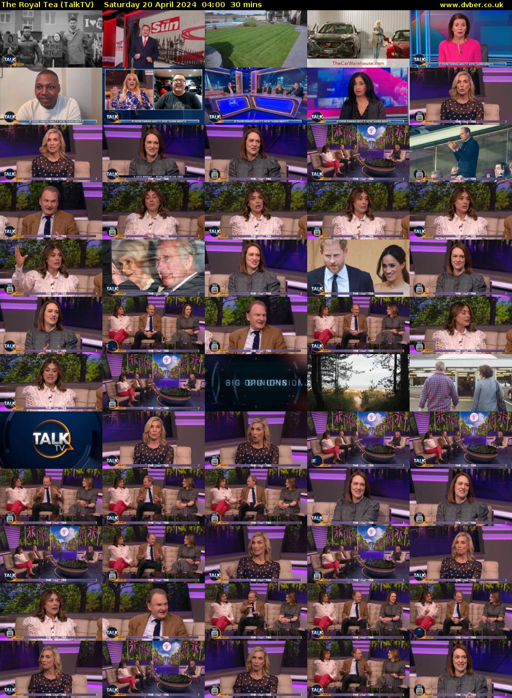 The Royal Tea (TalkTV) Saturday 20 April 2024 04:00 - 04:30