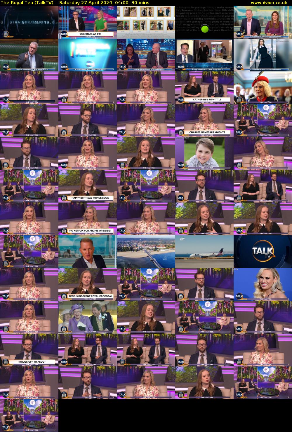 The Royal Tea (TalkTV) Saturday 27 April 2024 04:00 - 04:30