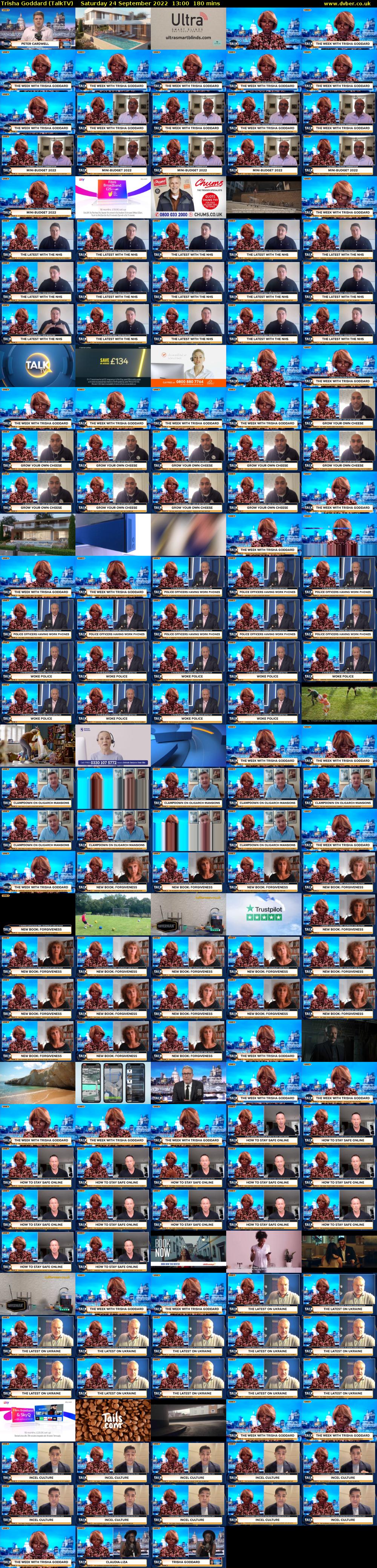 Trisha Goddard (TalkTV) Saturday 24 September 2022 13:00 - 16:00