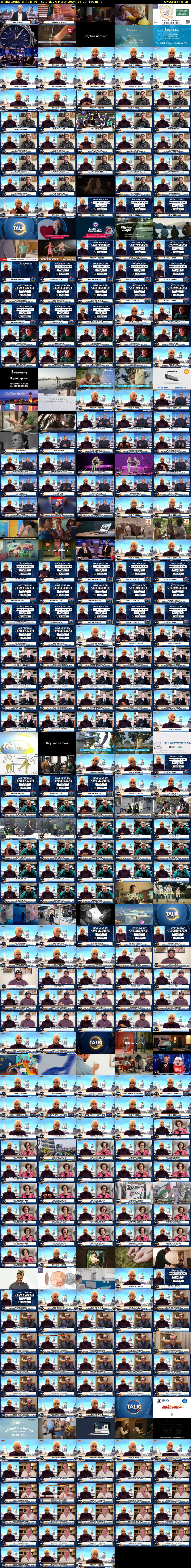 Trisha Goddard (TalkTV) Saturday 9 March 2024 16:00 - 19:00