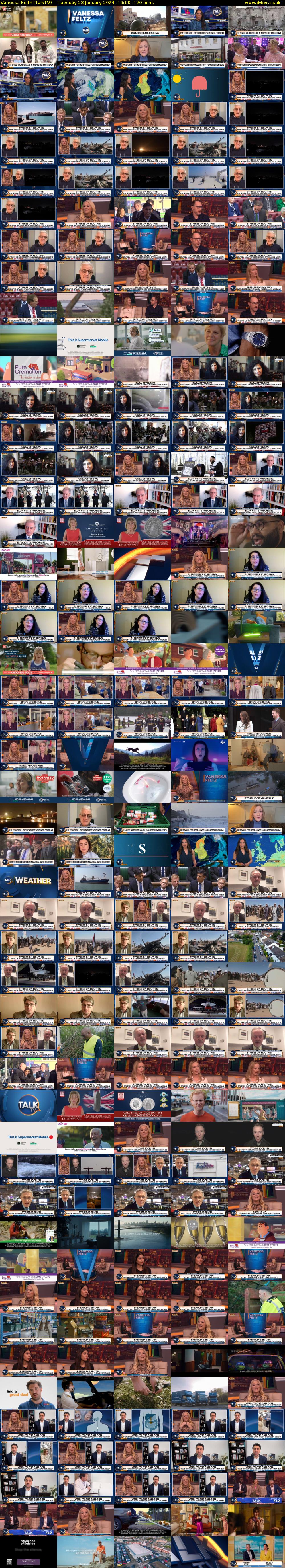Vanessa Feltz (TalkTV) Tuesday 23 January 2024 16:00 - 18:00