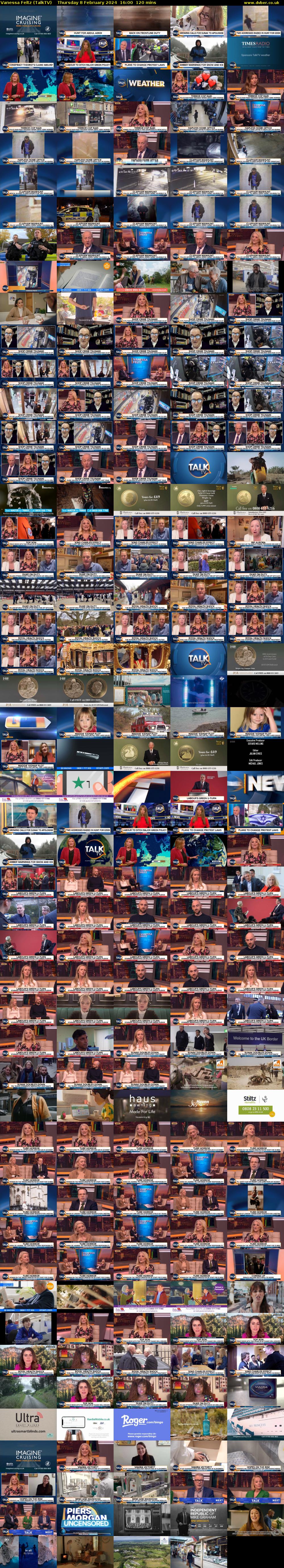Vanessa Feltz (TalkTV) Thursday 8 February 2024 16:00 - 18:00