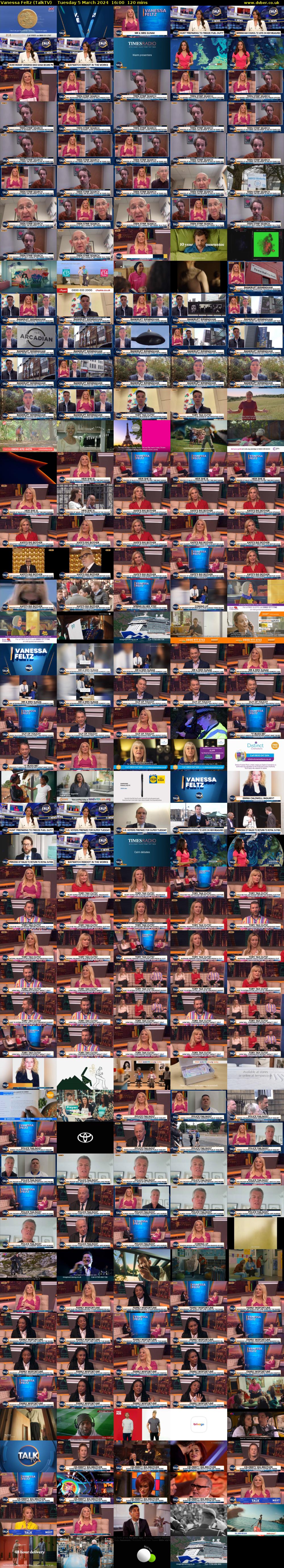 Vanessa Feltz (TalkTV) Tuesday 5 March 2024 16:00 - 18:00