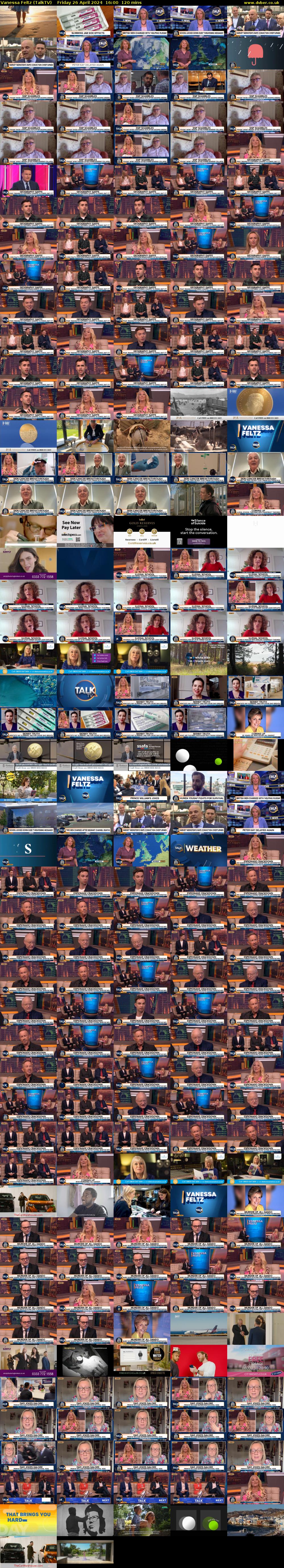 Vanessa Feltz (TalkTV) Friday 26 April 2024 16:00 - 18:00