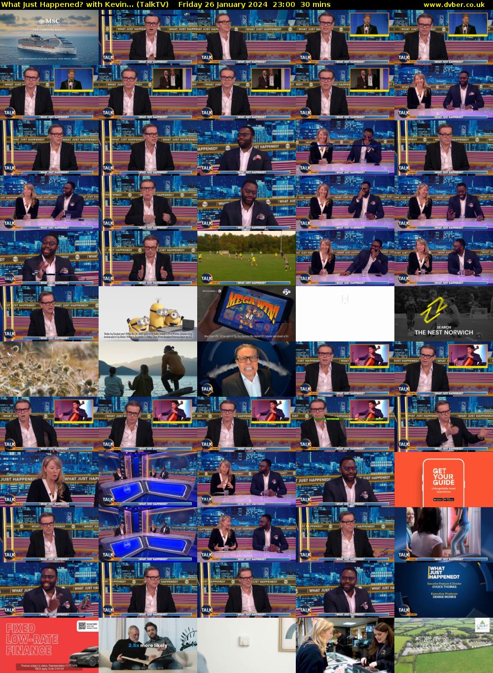 What Just Happened? with Kevin... (TalkTV) Friday 26 January 2024 23:00 - 23:30