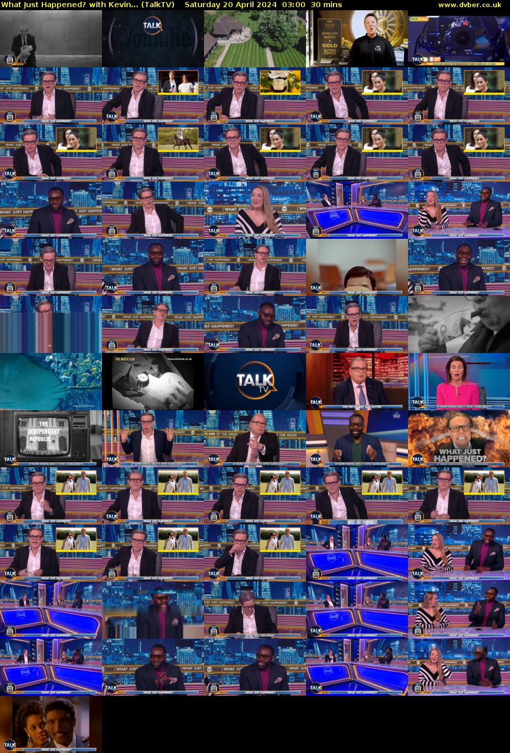 What Just Happened? with Kevin... (TalkTV) Saturday 20 April 2024 03:00 - 03:30