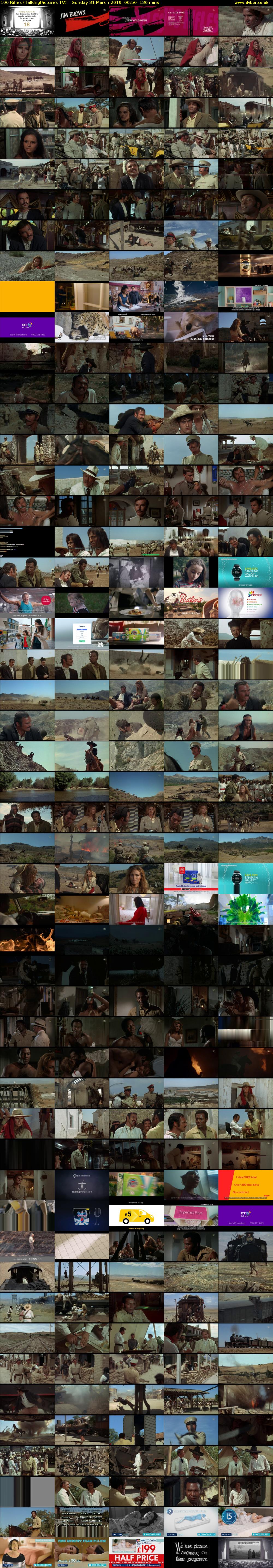 100 Rifles (TalkingPictures TV) Sunday 31 March 2019 00:50 - 04:00