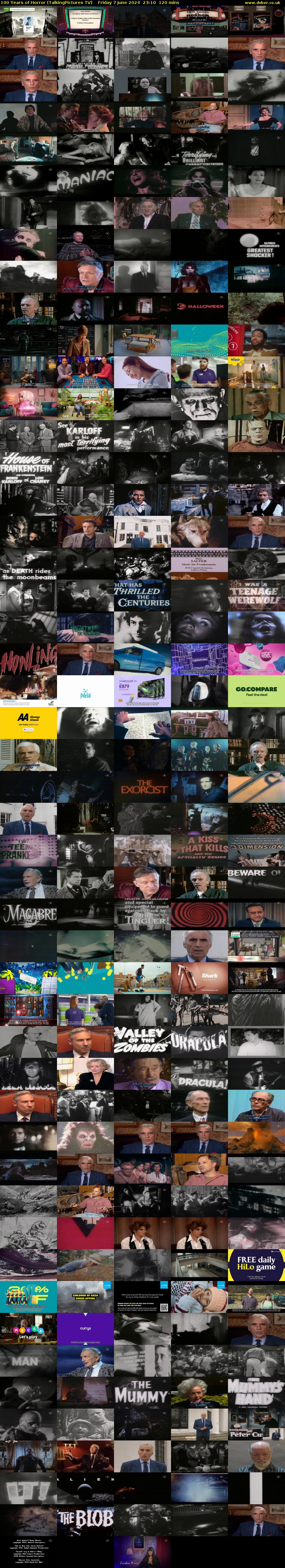100 Years of Horror (TalkingPictures TV) Friday 7 June 2024 23:10 - 01:10