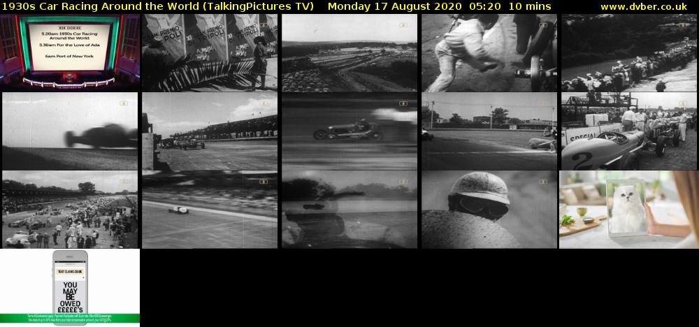 1930s Car Racing Around the World (TalkingPictures TV) Monday 17 August 2020 05:20 - 05:30
