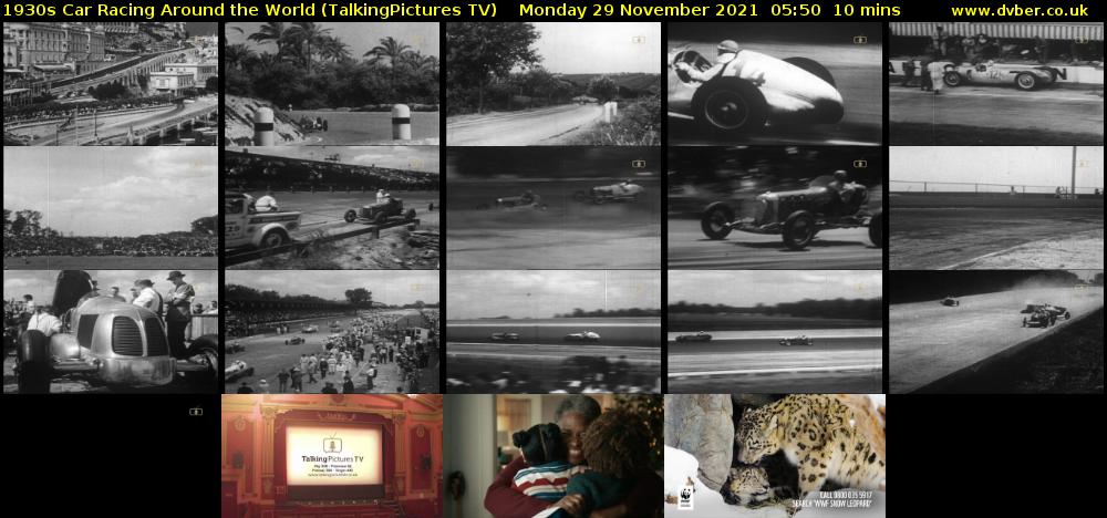 1930s Car Racing Around the World (TalkingPictures TV) Monday 29 November 2021 05:50 - 06:00