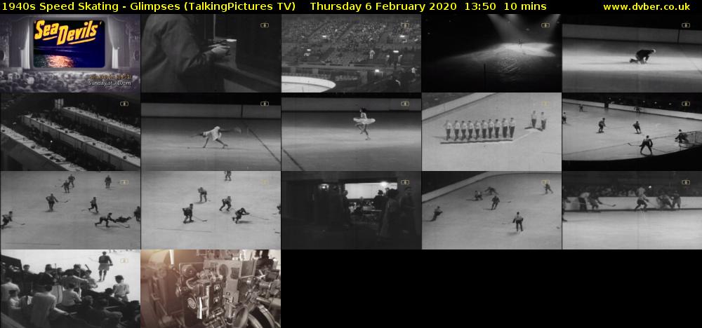 1940s Speed Skating - Glimpses (TalkingPictures TV) Thursday 6 February 2020 13:50 - 14:00