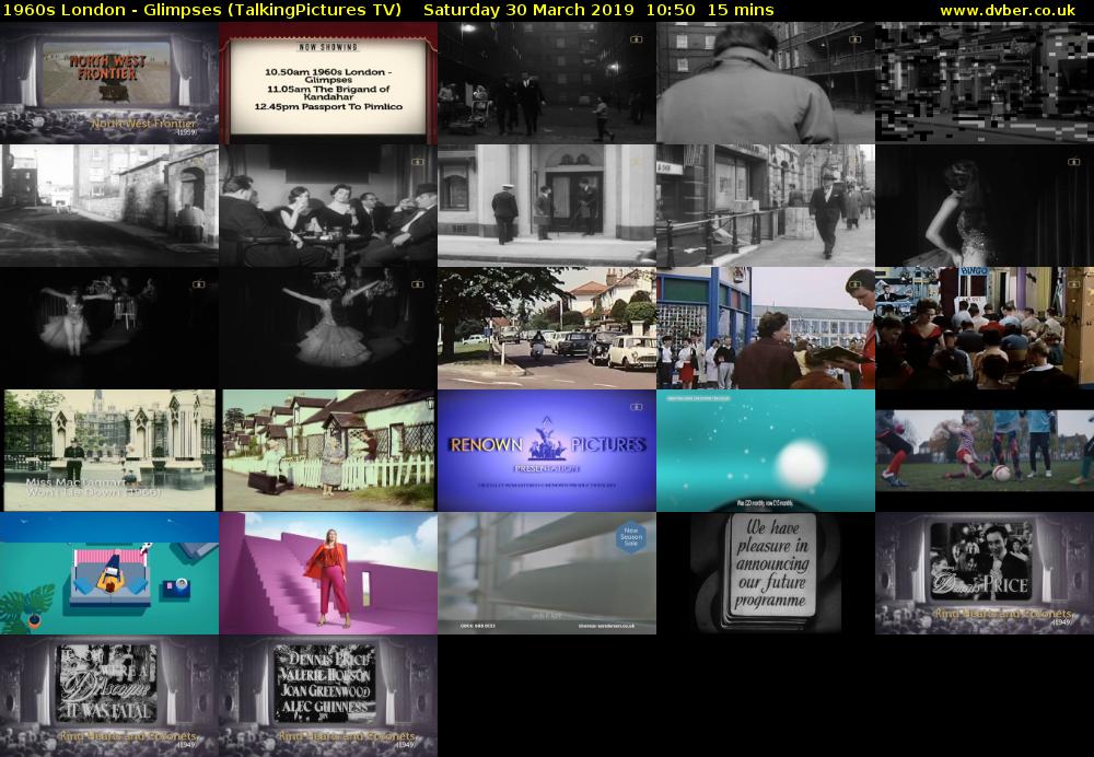 1960s London - Glimpses (TalkingPictures TV) Saturday 30 March 2019 10:50 - 11:05