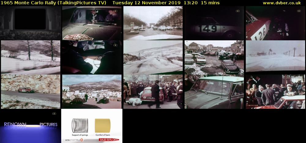 1965 Monte Carlo Rally (TalkingPictures TV) Tuesday 12 November 2019 13:20 - 13:35