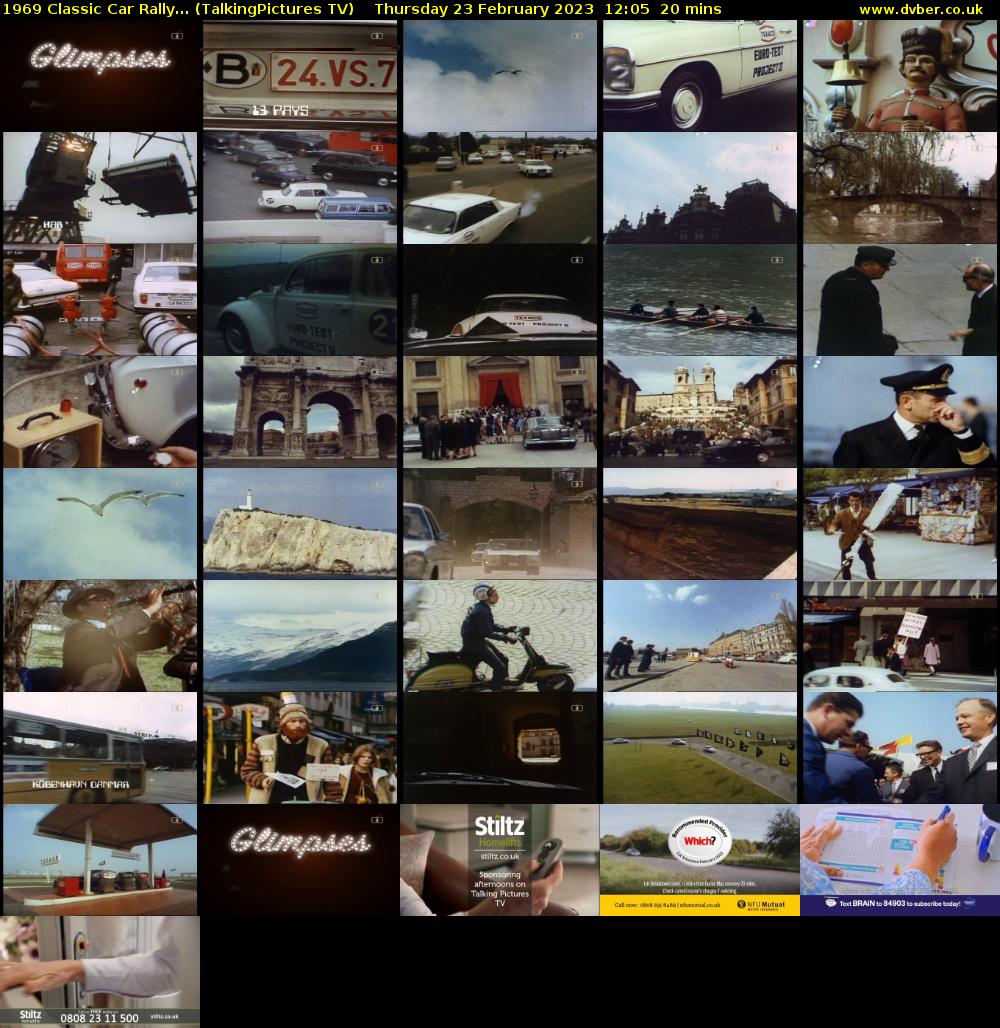 1969 Classic Car Rally... (TalkingPictures TV) Thursday 23 February 2023 12:05 - 12:25