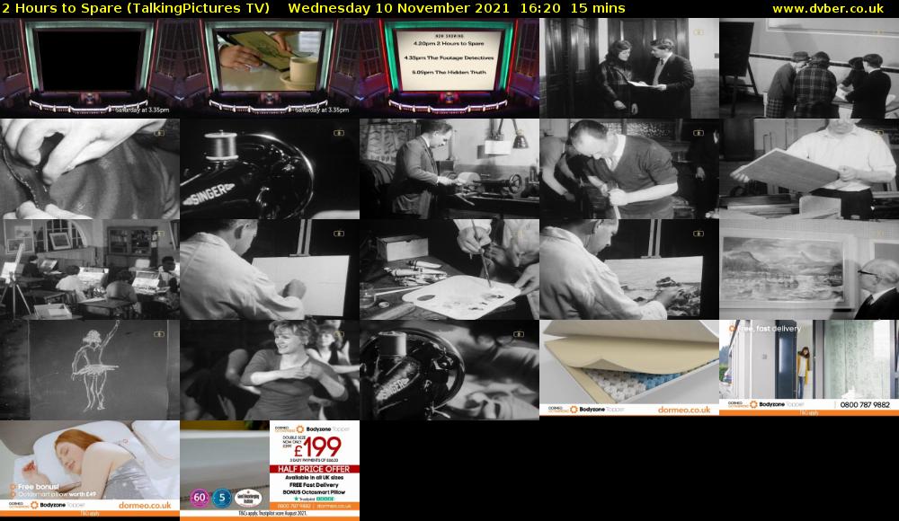 2 Hours to Spare (TalkingPictures TV) Wednesday 10 November 2021 16:20 - 16:35