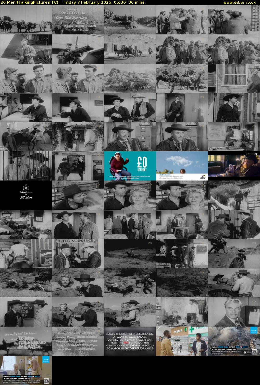 26 Men (TalkingPictures TV) Friday 7 February 2025 05:30 - 06:00