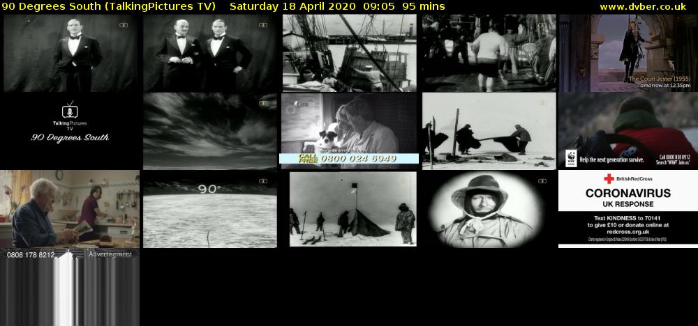 90 Degrees South (TalkingPictures TV) Saturday 18 April 2020 09:05 - 10:40