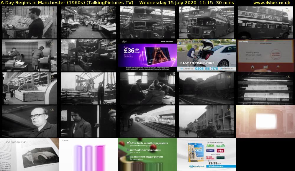 A Day Begins in Manchester (1960s) (TalkingPictures TV) Wednesday 15 July 2020 11:15 - 11:45