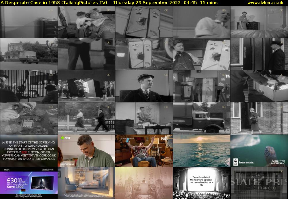 A Desperate Case in 1958 (TalkingPictures TV) Thursday 29 September 2022 04:45 - 05:00