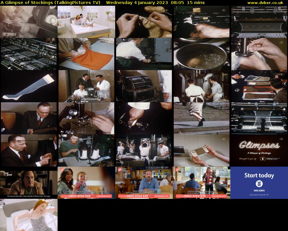 A Glimpse of Stockings (TalkingPictures TV) Wednesday 4 January 2023 08:05 - 08:20