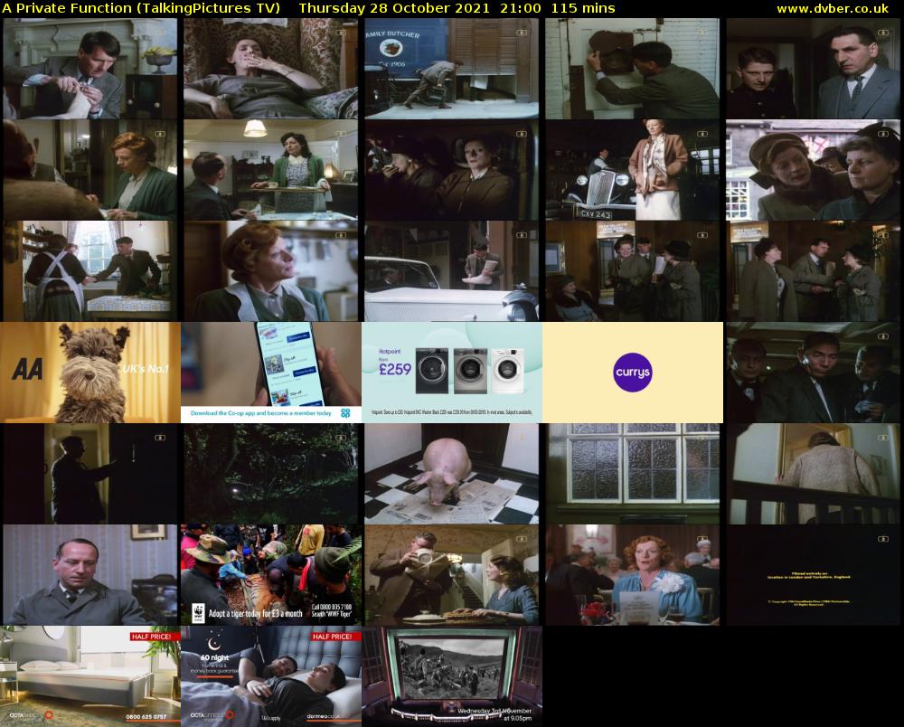 A Private Function (TalkingPictures TV) Thursday 28 October 2021 21:00 - 22:55