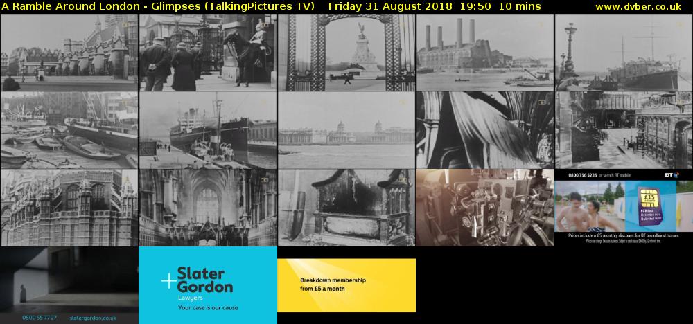 A Ramble Around London - Glimpses (TalkingPictures TV) Friday 31 August 2018 19:50 - 20:00
