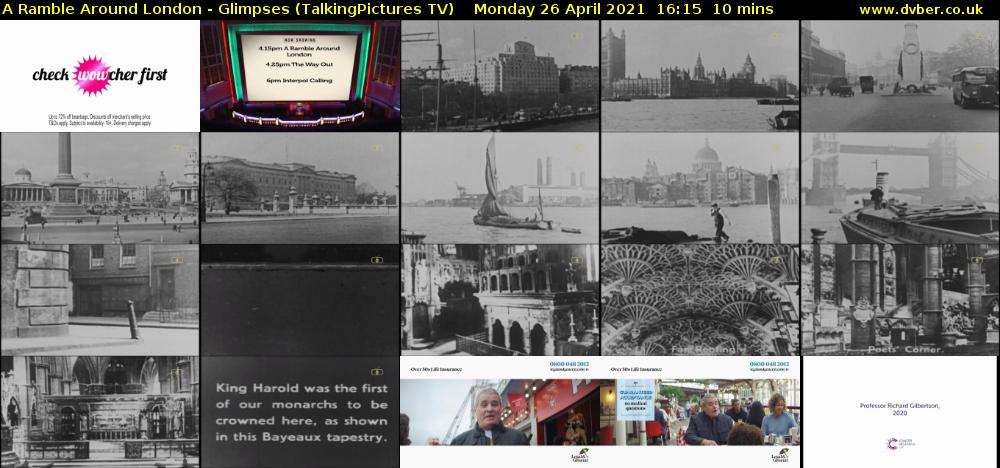 A Ramble Around London - Glimpses (TalkingPictures TV) Monday 26 April 2021 16:15 - 16:25