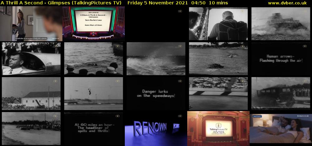 A Thrill A Second - Glimpses (TalkingPictures TV) Friday 5 November 2021 04:50 - 05:00