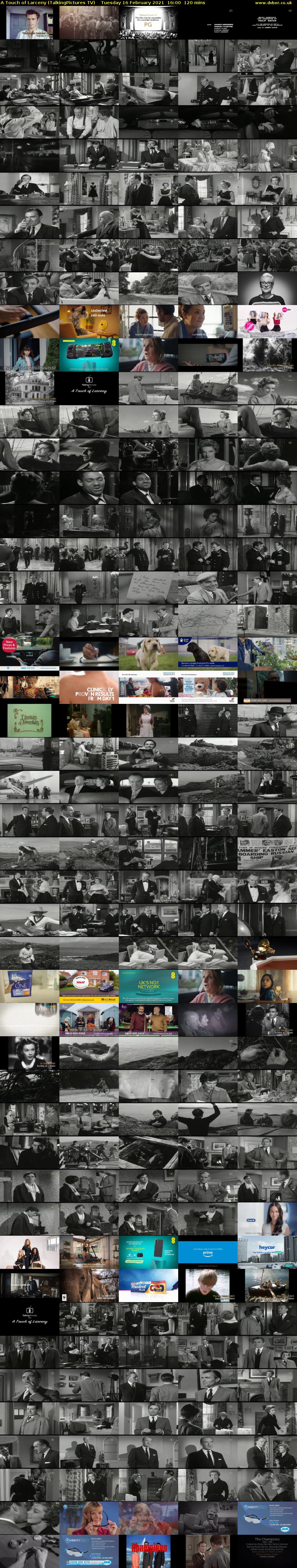 A Touch of Larceny (TalkingPictures TV) Tuesday 16 February 2021 16:00 - 18:00