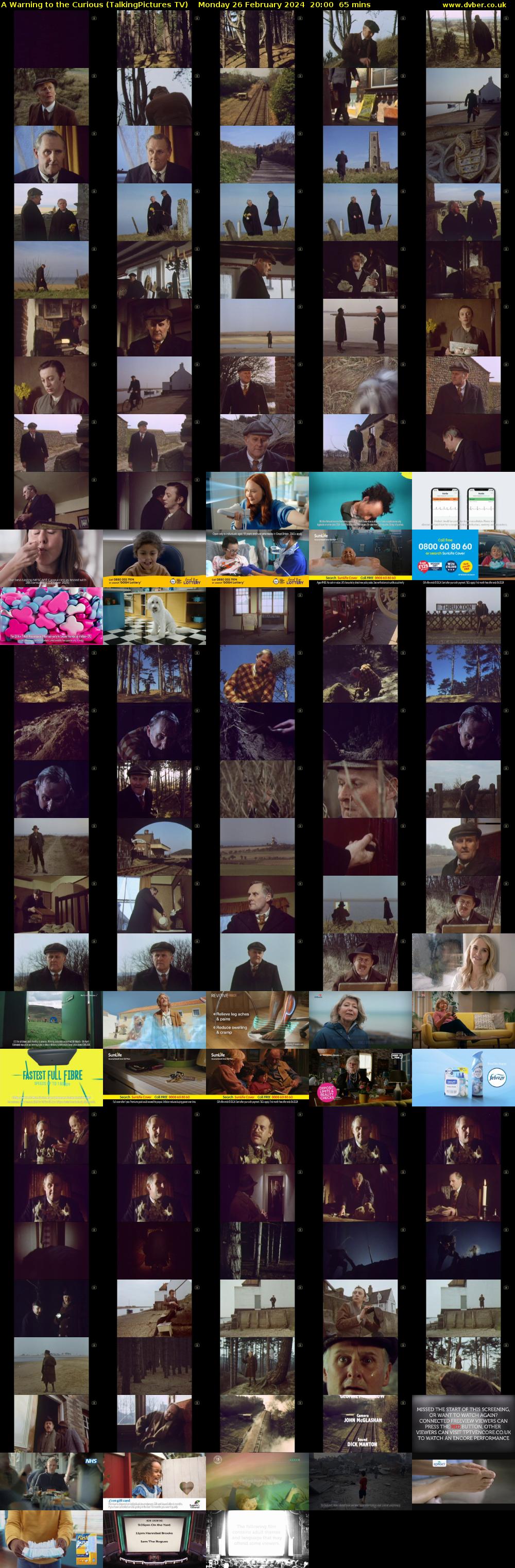 A Warning to the Curious (TalkingPictures TV) Monday 26 February 2024 20:00 - 21:05