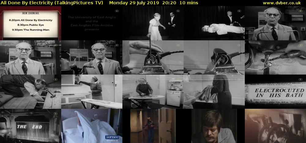 All Done By Electricity (TalkingPictures TV) Monday 29 July 2019 20:20 - 20:30