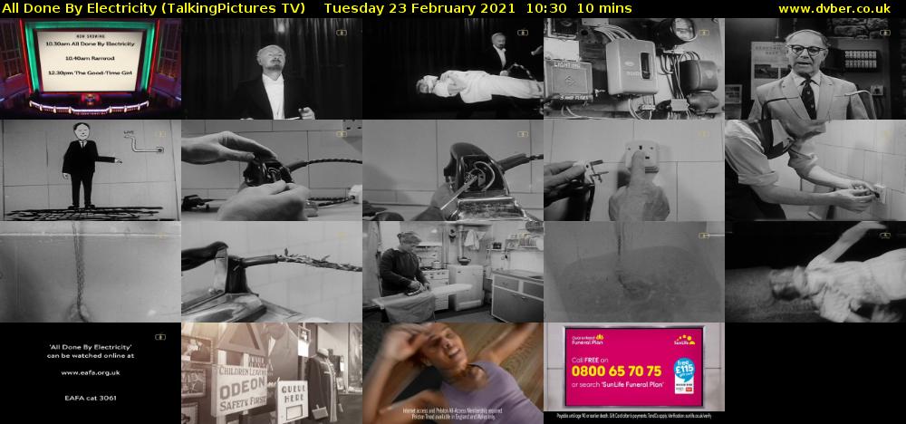 All Done By Electricity (TalkingPictures TV) Tuesday 23 February 2021 10:30 - 10:40
