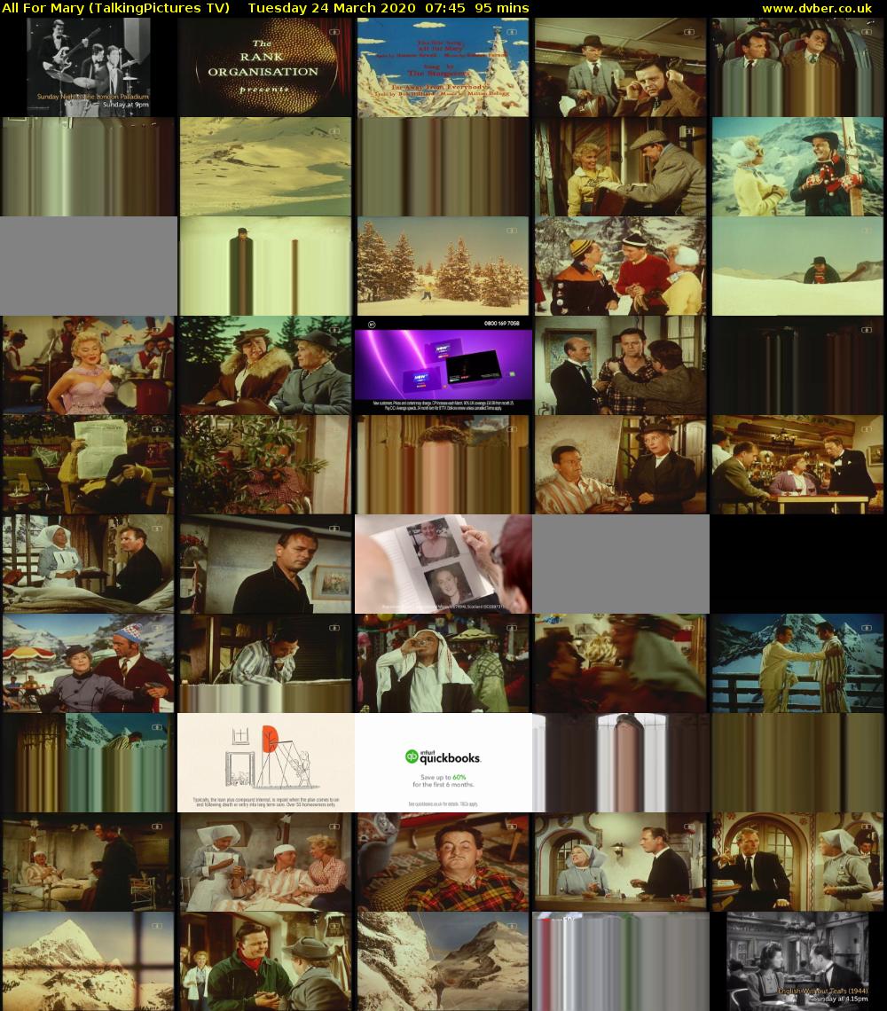 All For Mary (TalkingPictures TV) Tuesday 24 March 2020 07:45 - 09:20