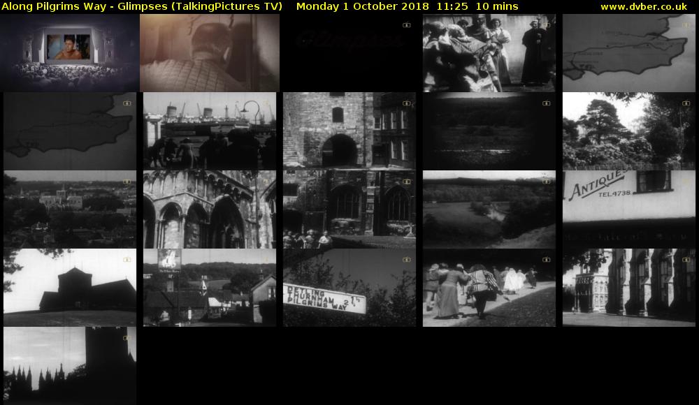 Along Pilgrims Way - Glimpses (TalkingPictures TV) Monday 1 October 2018 11:25 - 11:35