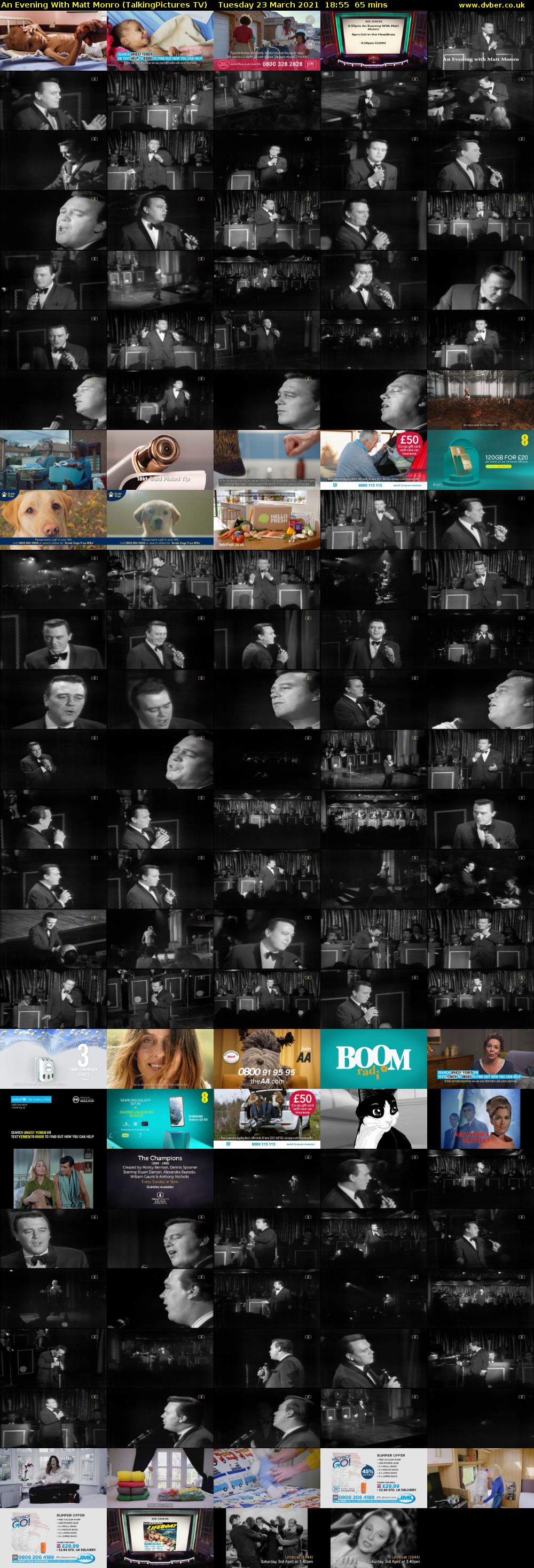 An Evening With Matt Monro (TalkingPictures TV) Tuesday 23 March 2021 18:55 - 20:00