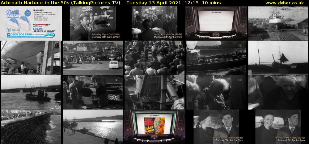 Arbroath Harbour in the 50s (TalkingPictures TV) Tuesday 13 April 2021 12:15 - 12:25
