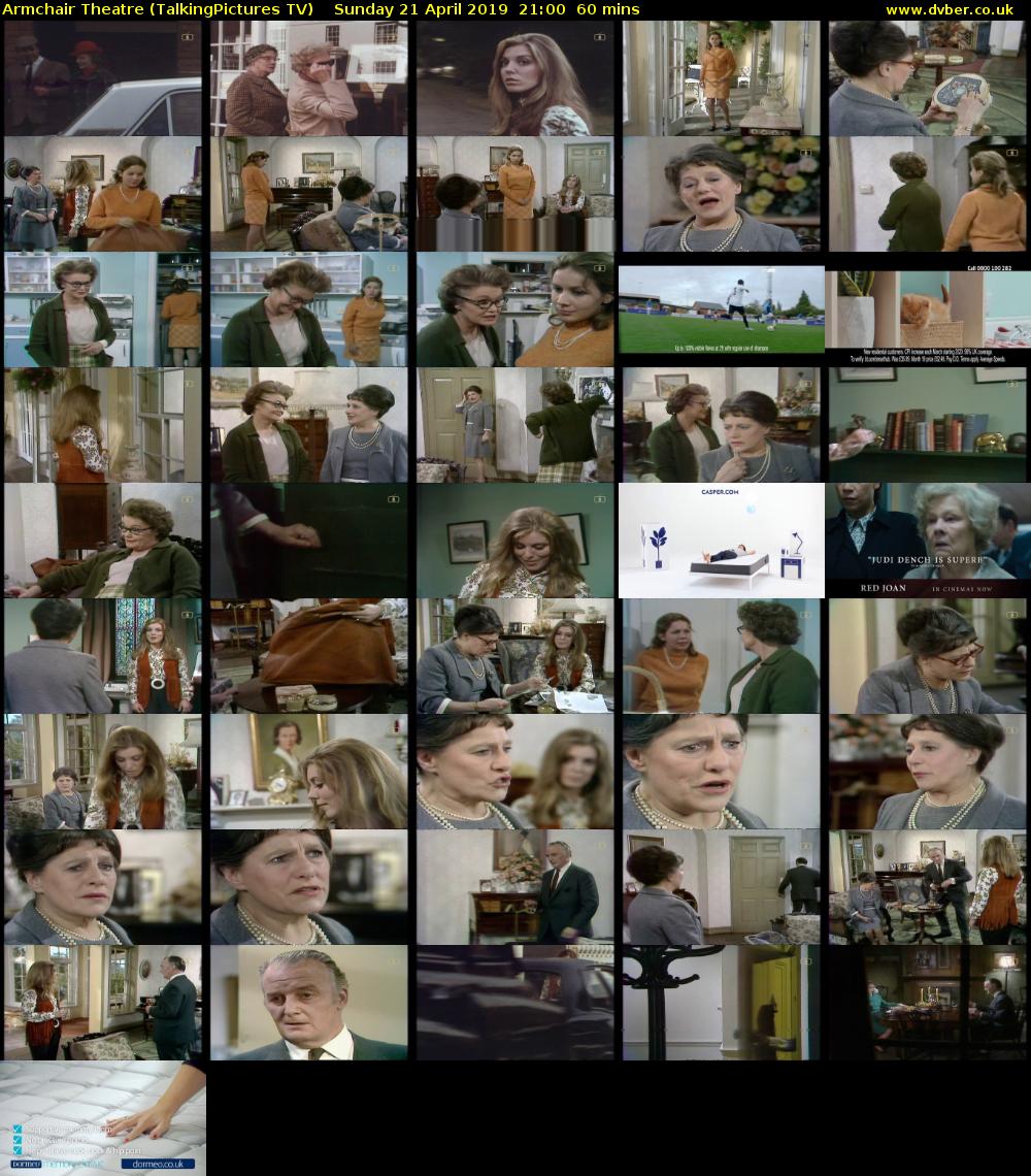 Armchair Theatre (TalkingPictures TV) Sunday 21 April 2019 21:00 - 22:00