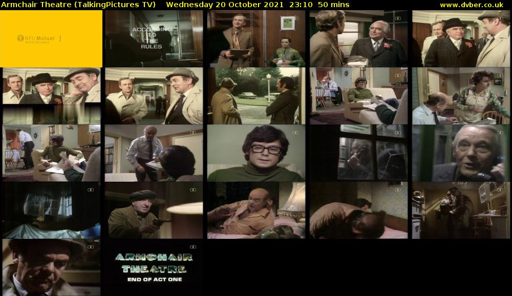 Armchair Theatre (TalkingPictures TV) Wednesday 20 October 2021 23:10 - 00:00