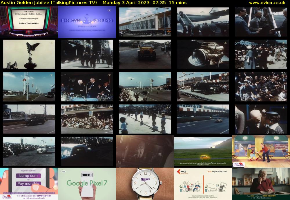 Austin Golden Jubilee (TalkingPictures TV) Monday 3 April 2023 07:35 - 07:50