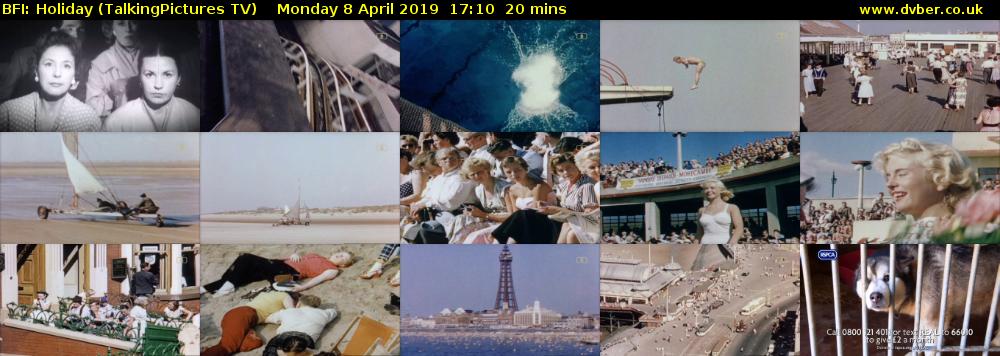 BFI: Holiday (TalkingPictures TV) Monday 8 April 2019 17:10 - 17:30