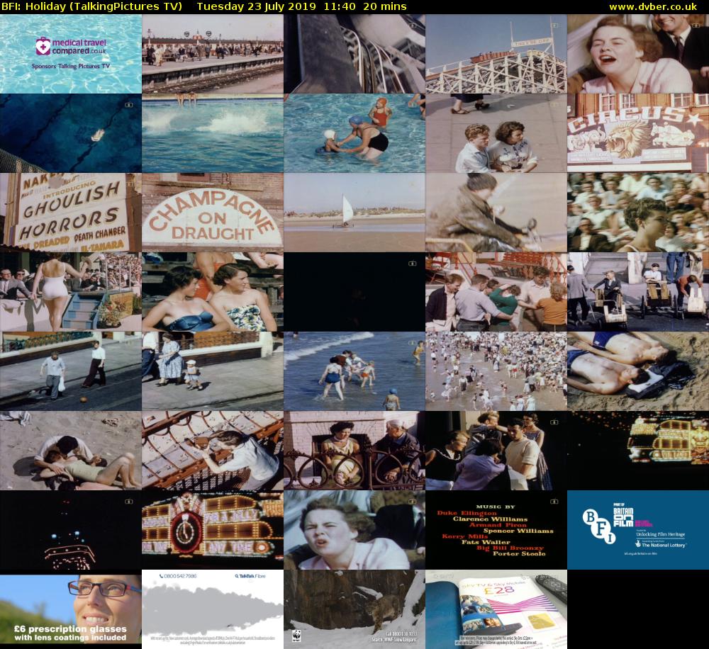 BFI: Holiday (TalkingPictures TV) Tuesday 23 July 2019 11:40 - 12:00