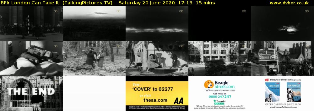 BFI: London Can Take It! (TalkingPictures TV) Saturday 20 June 2020 17:15 - 17:30