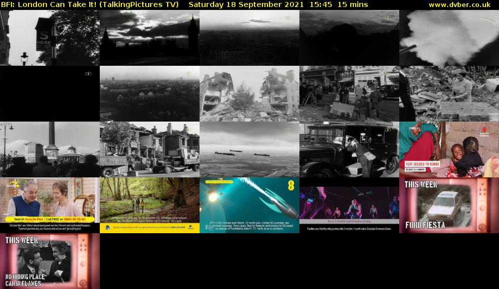 BFI: London Can Take It! (TalkingPictures TV) Saturday 18 September 2021 15:45 - 16:00