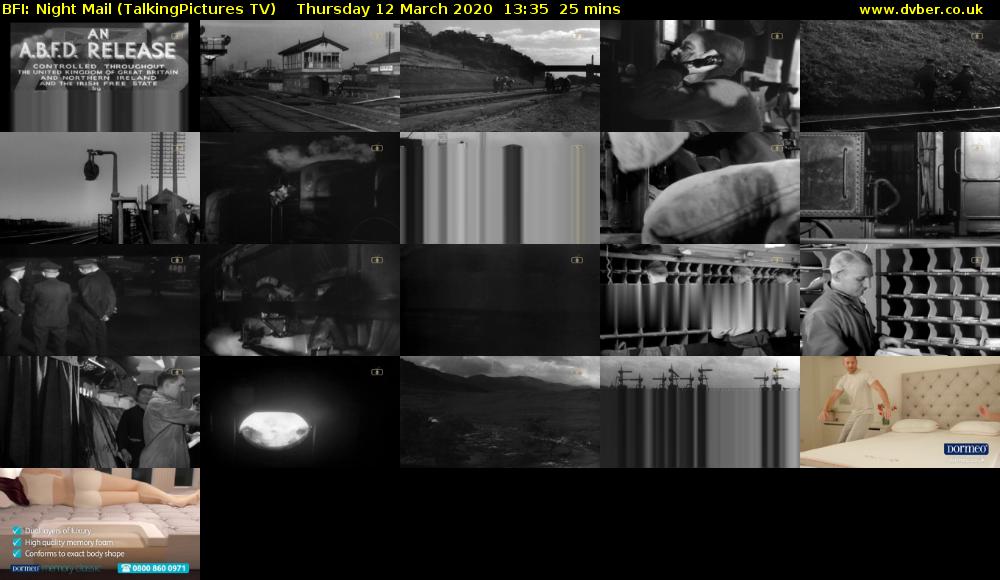 BFI: Night Mail (TalkingPictures TV) Thursday 12 March 2020 13:35 - 14:00