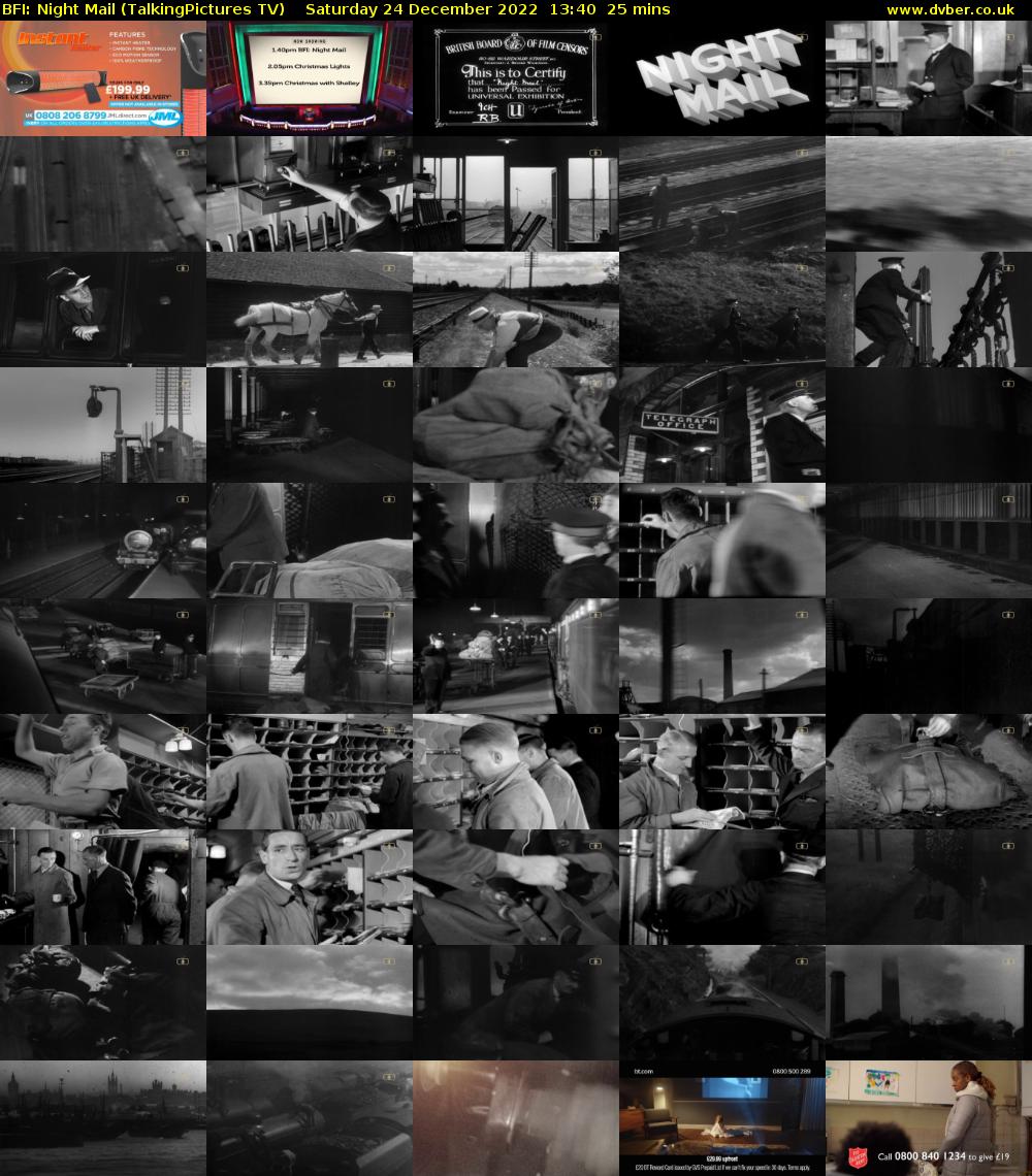 BFI: Night Mail (TalkingPictures TV) Saturday 24 December 2022 13:40 - 14:05