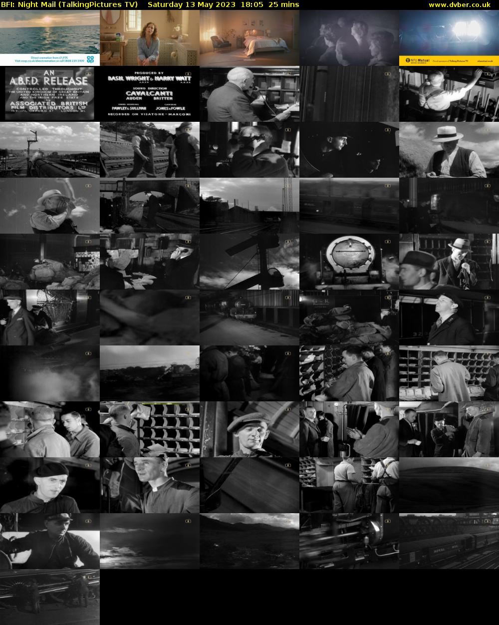 BFI: Night Mail (TalkingPictures TV) Saturday 13 May 2023 18:05 - 18:30