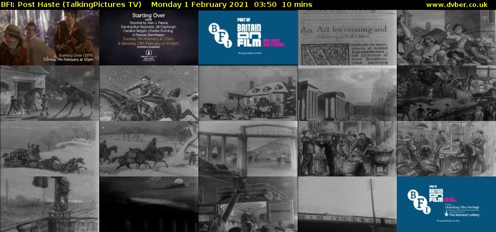 BFI: Post Haste (TalkingPictures TV) Monday 1 February 2021 03:50 - 04:00