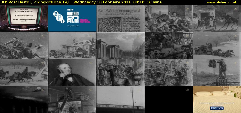 BFI: Post Haste (TalkingPictures TV) Wednesday 10 February 2021 08:10 - 08:20