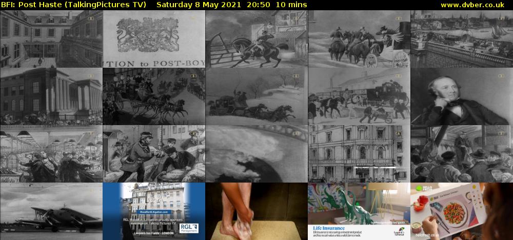 BFI: Post Haste (TalkingPictures TV) Saturday 8 May 2021 20:50 - 21:00