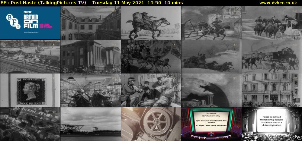 BFI: Post Haste (TalkingPictures TV) Tuesday 11 May 2021 19:50 - 20:00